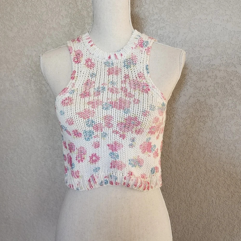 Zara Knitted crop top tank size Small